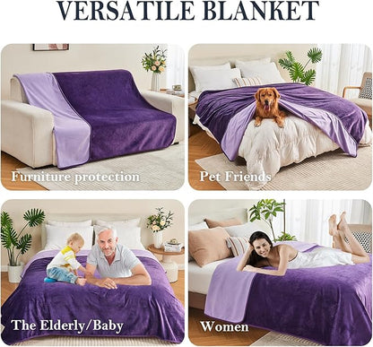 Waterproof Blanket 80"x90" for Adults, Reversible Waterproof Bed Cover for Dogs - Image 3