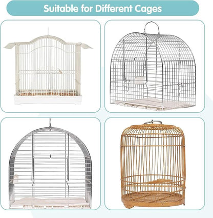 Bird Cage Cover, 45-90'' Adjustable, Universal Nylon Mesh Net, Bird Cage Skirt - Image 6