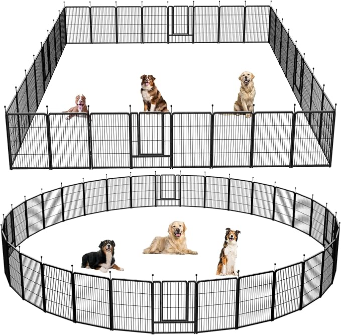 Dog Playpen, Portable Outdoor Dog Fence, Playpen by XDPET
