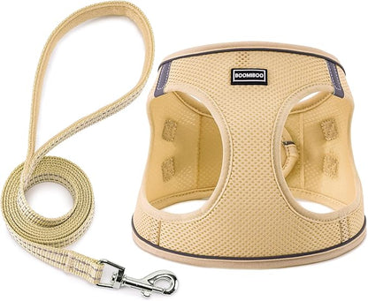 Dog Harness with Leash Set, No Pull Adjustable Reflective Step-in Puppy Pet by BOOMIBOO
