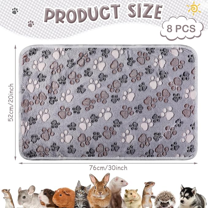 Tegeme 8 Pcs Fleece Dog Blankets - Image 2