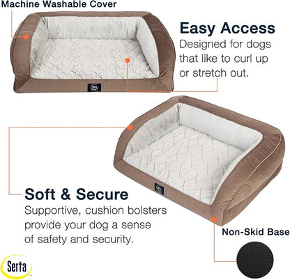 Serta Orthopedic Quilted Couch Dog Bed - Image 3