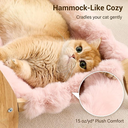 Solid Wood Cat Couch Bed for Indoor Cats, Modern Cat Sofa - Image 2