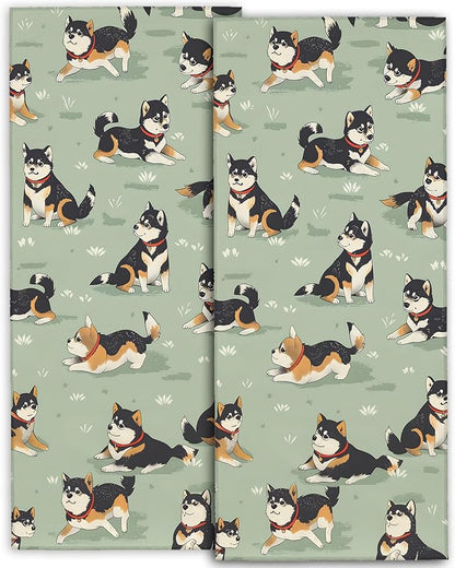 Cute Shiba Inu Hand Towels by amepay