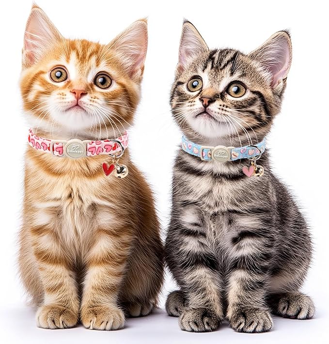 2 Pack Valentines Cat Collars - Image 2