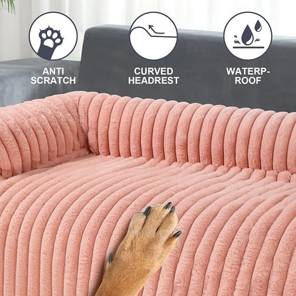 Wn's Day Luxurious Dog Couch Bed, Washable Calming Dog Couch Cover, Removable - Image 4