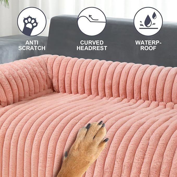 Luxurious Dog Couch Bed, Washable Calming Dog Couch Cover, Removable Couch - Image 4