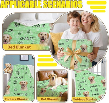 Personalized Paw Print Dog Blanket - Image 6