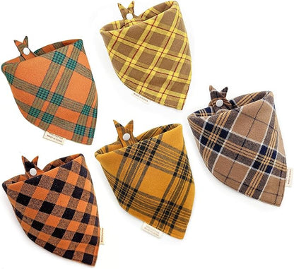 5PCS Dog Bandanas with Button by Unknown