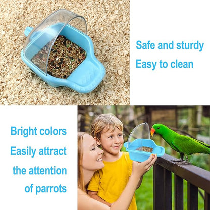 Bird Bath Box Hanging Birdbath Toy Parakeet Caged Bathing Tubs Parrot Bath Tub - Image 5