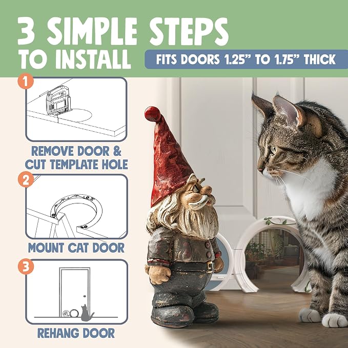 Gnome® Door Cat Door for Interior Doors - Image 4