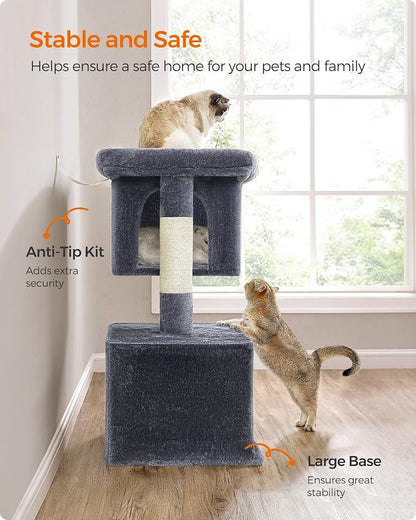 Feandrea Cat Tree, 40.6-Inch Cat Tower, Plush Condo - Image 9