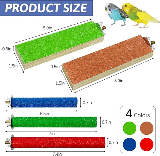 Hamiledyi 5 PCS Bird Perch Stand - Image 2