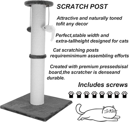 Cat Scratching Post 34 Inches Heavy Duty and Thicker Cat Scratching Post Cotton - Image 8