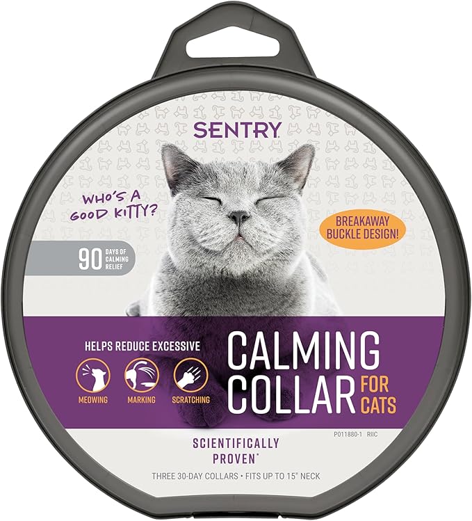Sentry Calming Collar for Cats, Long-Lasting Pheromone Collar Helps Calm Cats by Sentry