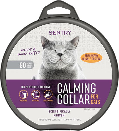 Sentry Calming Collar for Cats, Long-Lasting Pheromone Collar Helps Calm Cats by Sentry