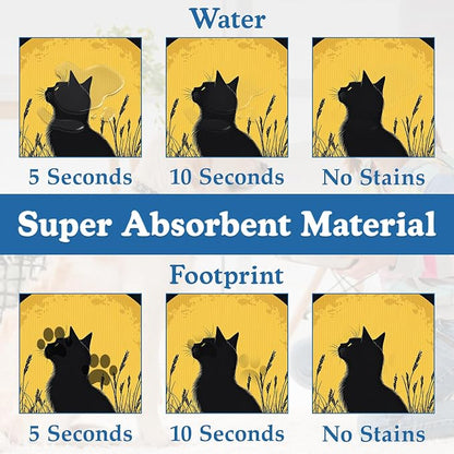 Giner Cat Moon Pet Food Mat for Cats and Dogs–Christmas Stocking Absorbent - Image 3