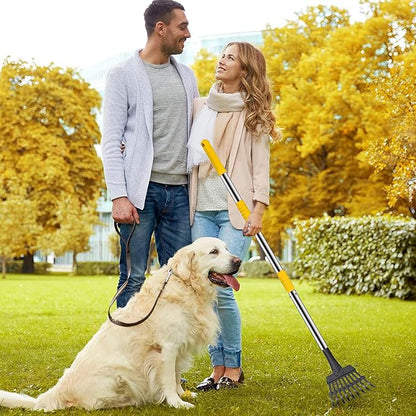Niubya Pooper Scooper for Dogs, Metal Poop Scooper Tray and Rake Set - Image 7