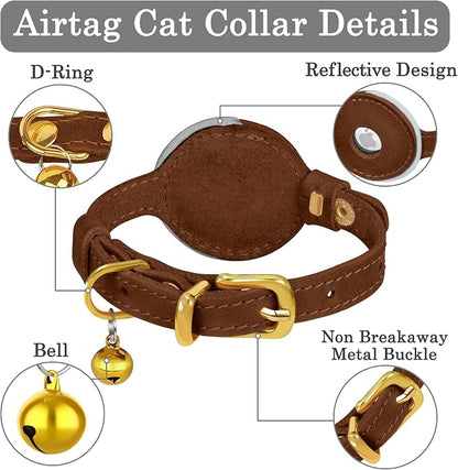 OOPSDOGGY Reflective Leather AirTag Cat Collar - Image 6