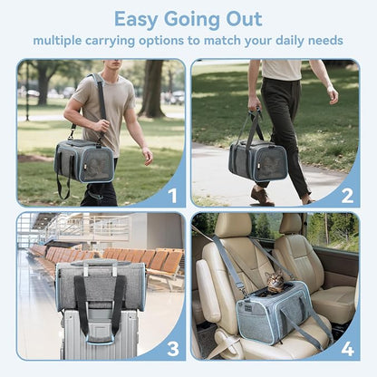 Petsfit Small Cat Carrier Soft Airline Approved Expandable Carrier - Image 3