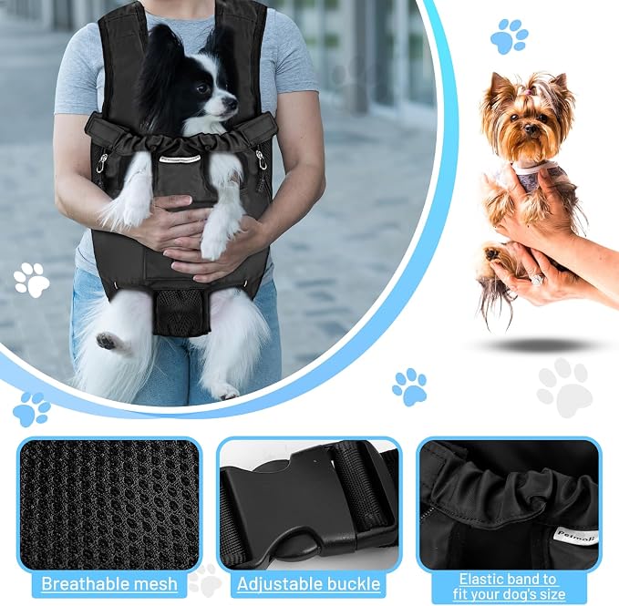 Petmolico Pet Dog Carrier Backpack, Adjustable Dog Legs-Out Front Backpack - Image 3