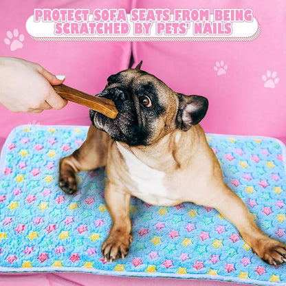 Chumia 18 Pcs Fleece Pet Blanket Soft Warm Sleep Mat Fluffy Cute Puppy Supplies - Image 5
