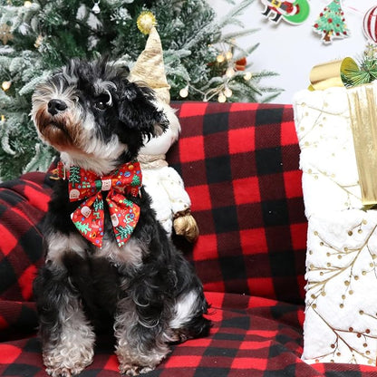 Christmas Dog Collar with Bow Tie, Christmas Collar - Image 4