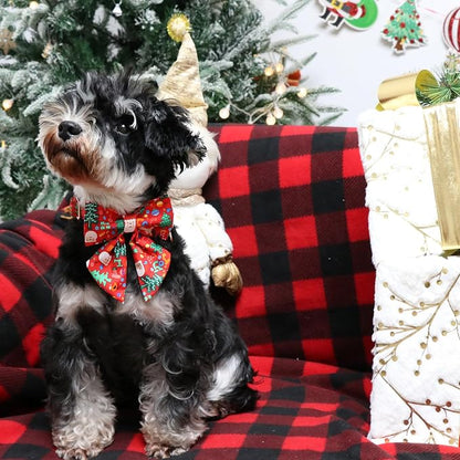 Christmas Dog Collar with Bow Tie, Christmas Collar - Image 4