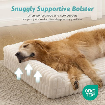 Cute Dog Bed, Faux Rabbit Fur Orthopedic Foam Dog Bed - Image 5