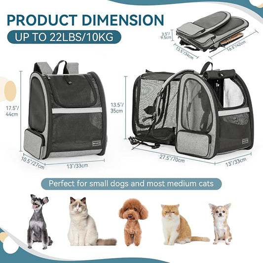 Petsfit Dog Backpack Carrier, Cat Backpacks Expandable - Image 2