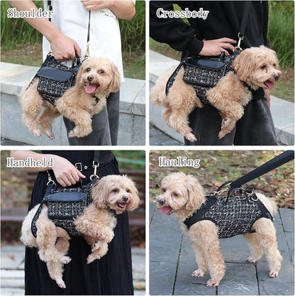 Dog Lift Harness Backpack for Small Dogs Cats, Adjustable Straps Dog Sling - Image 8