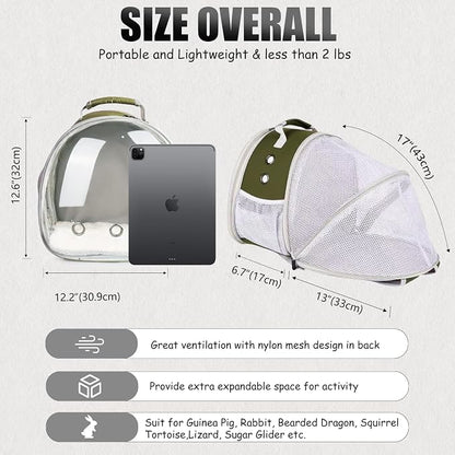 Back Expandable Backpack for Small Animals, Portable Travel Bag Breathable Pet - Image 4