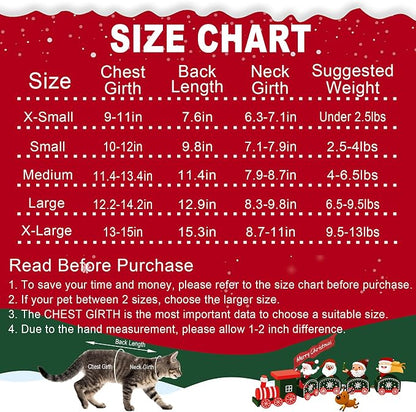 Cat Dog Christmas Sweater Pet Winter Warm Coat Pajamas Small Dog Sweaters - Image 3