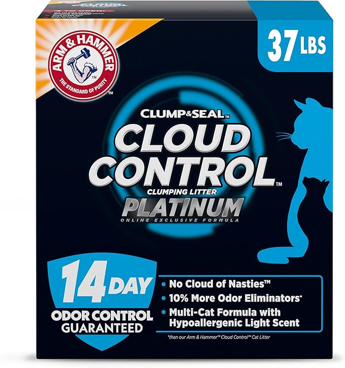 ARM & HAMMER Cloud Control Platinum Clumping Cat Litter Odor Control, 37 lbs. by ARMHAMMER
