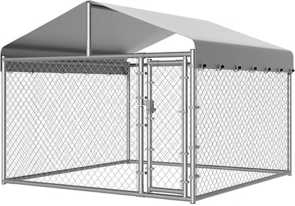Dog Kennel Outside with Roof, Large Dog Run Enclosure, Outdoor Heavy Duty Pens - Image 2