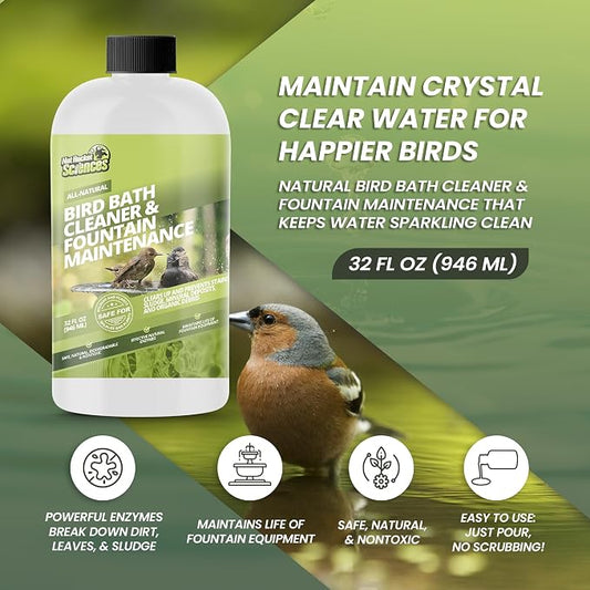 32oz Bird Bath Cleaner, Cleans 160 Gallons of Water, Ideal Fountain Cleaner Safe - Image 2