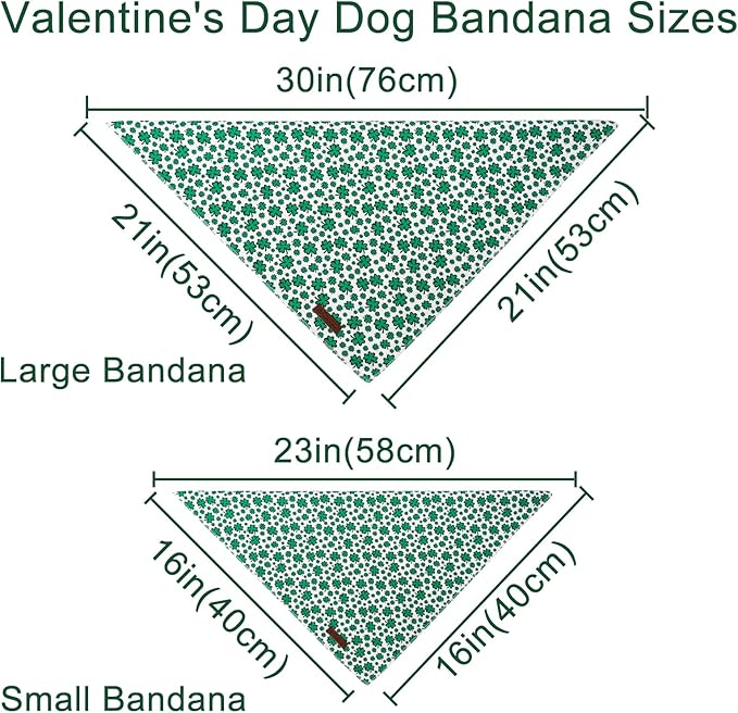 St. Patrick's Dog Bandana, UP URARA PUP Shamrock Triangle Bid Scarf - Image 2