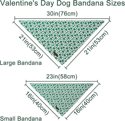 St. Patrick's Dog Bandana, UP URARA PUP Shamrock Triangle Bid Scarf - Image 2