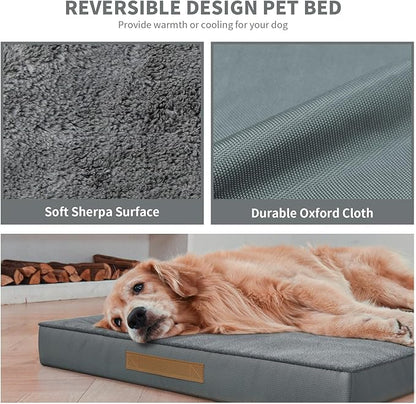 Large Comfy Washable Dog Bed, Orthopedic Egg Crate Foam Dog Crate Mat - Image 5