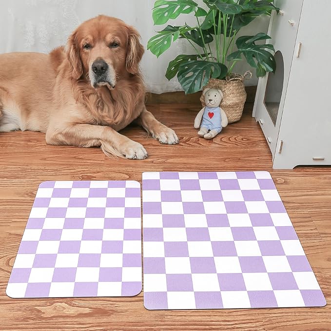 Ralxion Checkered Dog Feeding Mat, Absorbent Mats - Image 7
