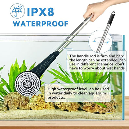 hygger IPX8 Electric Aquarium Cleaning Brushes, Rechargeable Cleaner Tools Kit - Image 4