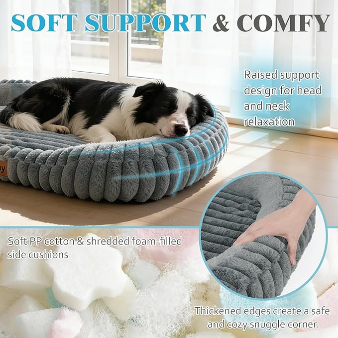 Orthopedic Dog Bed for Extra Large Dogs, Comfort-Sided Calming Pet Bed Couch - Image 3