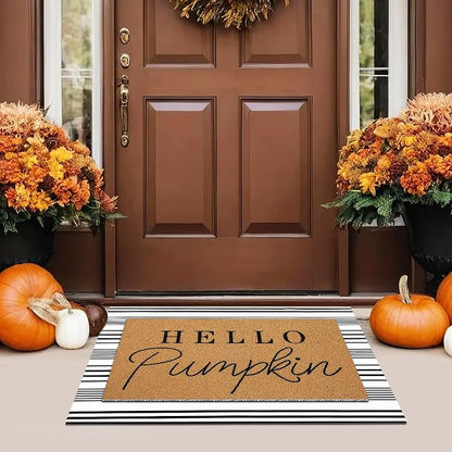 Tinideya 2 Pcs Door Mat Welcome Non Slip Coir Mats Floor Layering Doormats - Image 3