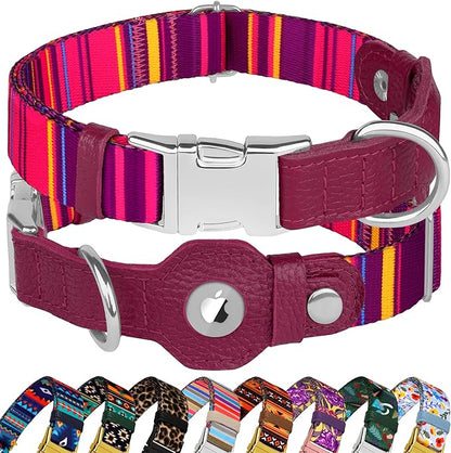 AirTag Dog Collar for Small Medium Large Breed by BUDKAS