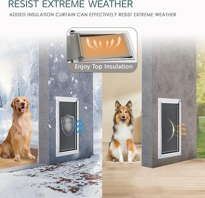 Pet Door for Wall Dog Door for Wall, 3-Flap Doggie Door - Image 4