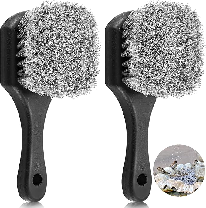 2 Pcs Bird Bath Cleaning Brush Hard Bristle Stiff Bristle Brush by CroBlissful
