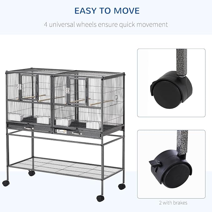 PawHut Divided Breeder Bird Cage - Image 5
