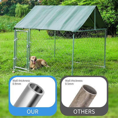 80"x80"x72" Outdoor Dog Kennel for Large Dogs - Image 5