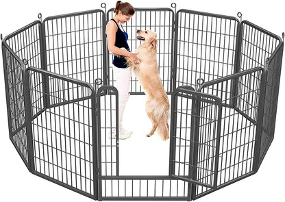 Dog Playpen Outdoor, 40 inch 10 Panels Heavy Duty Dog Fence by Jhsomdr