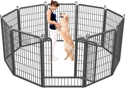 Dog Playpen Outdoor, 40 inch 10 Panels Heavy Duty Dog Fence by Jhsomdr